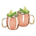 Alternate image 1 for Godinger Copper Plated Moscow Mule Mugs (Set of 2)