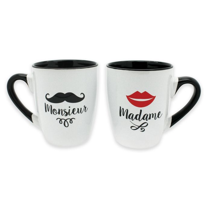"Monsieur" and "Madame" Mugs Bed Bath and Beyond Canada
