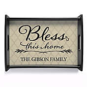 "Bless this Home" Handled Serving Tray