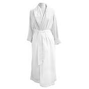 Telegraph Hill Small Waffle Weave Double-Layer Microfiber Robe in White