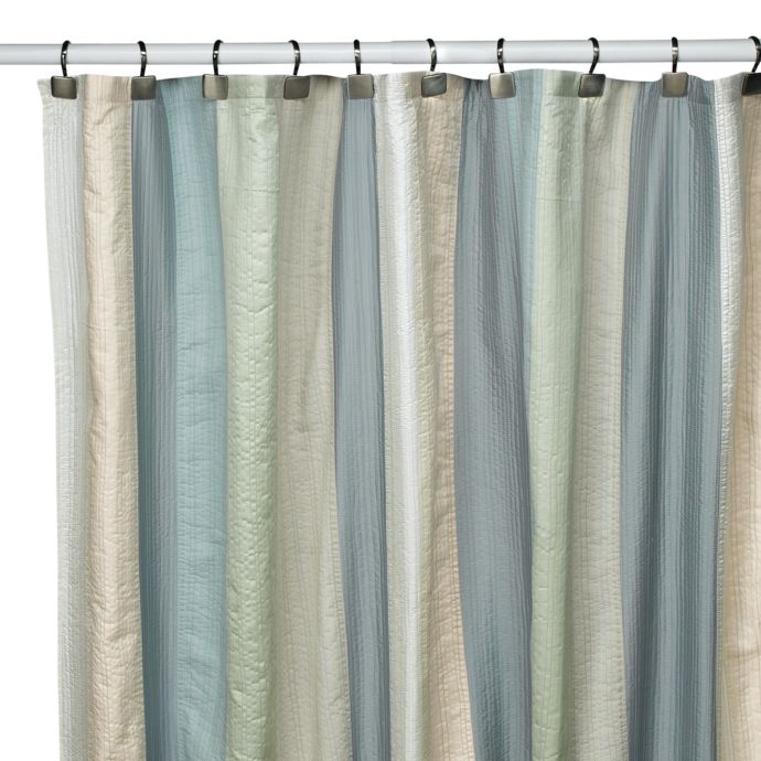 pastel stripe shower curtain