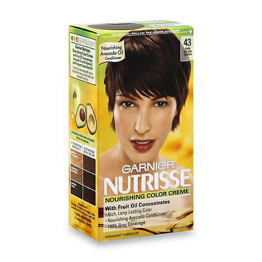 Alternate image 1 for Garnier® Nutrisse Nourishing Hair Color Crème in 43 Dark Golden Brown