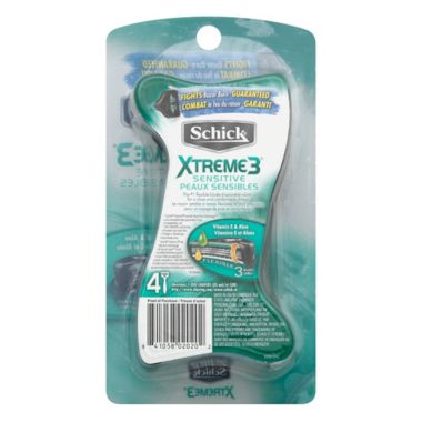Schick&reg; Xtreme3&reg; 4-Pack Sensitive Disposable Razors with Aloe. View a larger version of this product image.