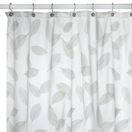 Modern Leaf Peridot Shower Curtain, Leaf Shower Curtain
