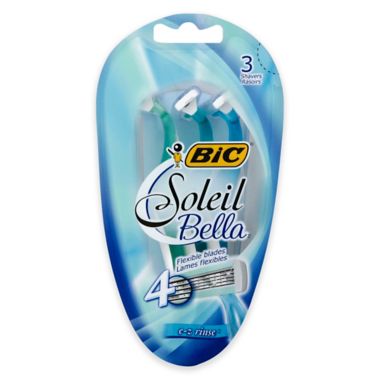Bic&reg; Soleil&reg; Bella&reg; 3-Count 4 Blade Disposable Razor for Women. View a larger version of this product image.
