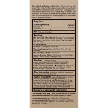 Jergens&reg; 2 fl. Natural Glow Face Daily Moisturizer Medium to Tan with SPF 20. View a larger version of this product image.