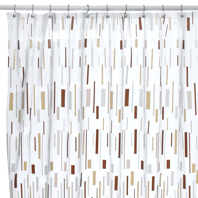 Bars Beige Shower Curtain | Bed Bath & Beyond