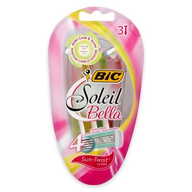 Bic&reg; Soleil&reg; Bella&reg; 3-Count 4 Blade Disposable Razors for Women Sun-Twist Scent. View a larger version of this product image.