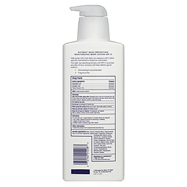 Eucerin&reg; 16.9 oz. Daily Protection Moisturizing Body Lotion SPF 15. View a larger version of this product image.