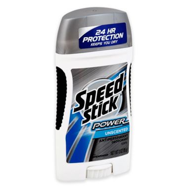 Speed Stick&reg; Power&trade; 3 oz. Unscented Antiperspirant and Deodorant. View a larger version of this product image.