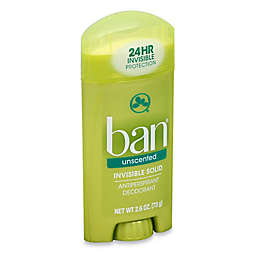 Ban® 2.6 oz. Invisible Solid Antiperspirant and Deodorant in Unscented