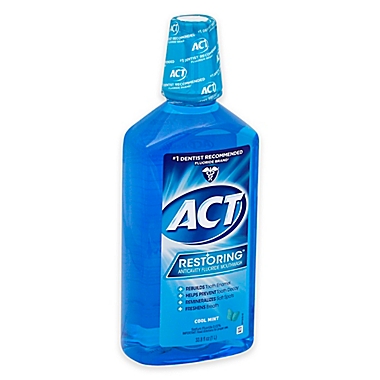 ACT&reg; Restoring 33.8 oz. Mouthwash in Cool Mint. View a larger version of this product image.