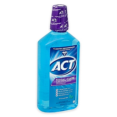 Act&reg; Total Care 33.8 oz. Anticavity Fluoride Mouthwash in Icy Clean Mint. View a larger version of this product image.