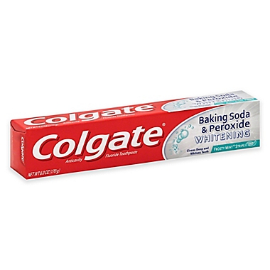 Colgate&reg; 6 oz. Baking Soda and Peroxide Whitening Gel Toothpaste in Frosty Mint Stripe. View a larger version of this product image.