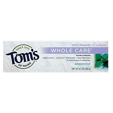 Tom&#39;s of Maine 4 oz. Whole Care Toothpaste in Peppermint. View a larger version of this product image.