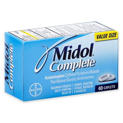 Midol&reg; Complete 40-Count Pain Reliever Diuretic Antihistamine Caplets in Maximum Strength