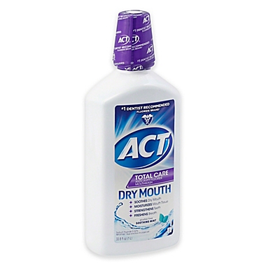 ACT&reg; 33.8 oz. Total Care Dry Mouth Anticavity Mouthwash in Mint. View a larger version of this product image.