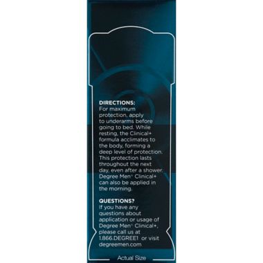 Degree&reg; 1.7 oz. Clinical Men's Antiperspirant and Deodorant in Clean. View a larger version of this product image.