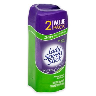 Lady Speed Stick&reg; 2-Count Invisible Dry Antiperspirant and Deodorant in Powder Fresh. View a larger version of this product image.