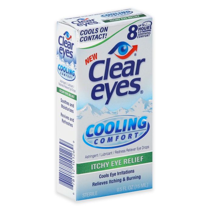 Clear Eyes 5 Oz Cooling Comfort Redness Relief Eye Drops Bed