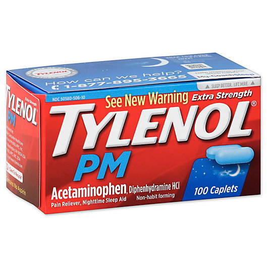 Alternate image 1 for Tylenol® PM 100-Count Extra Strength Caplets