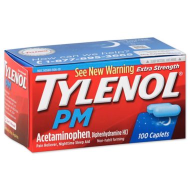 Tylenol&reg; PM 100-Count Extra Strength Caplets. View a larger version of this product image.