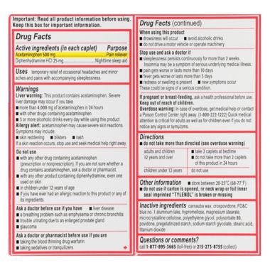 Tylenol&reg; PM 100-Count Extra Strength Caplets. View a larger version of this product image.