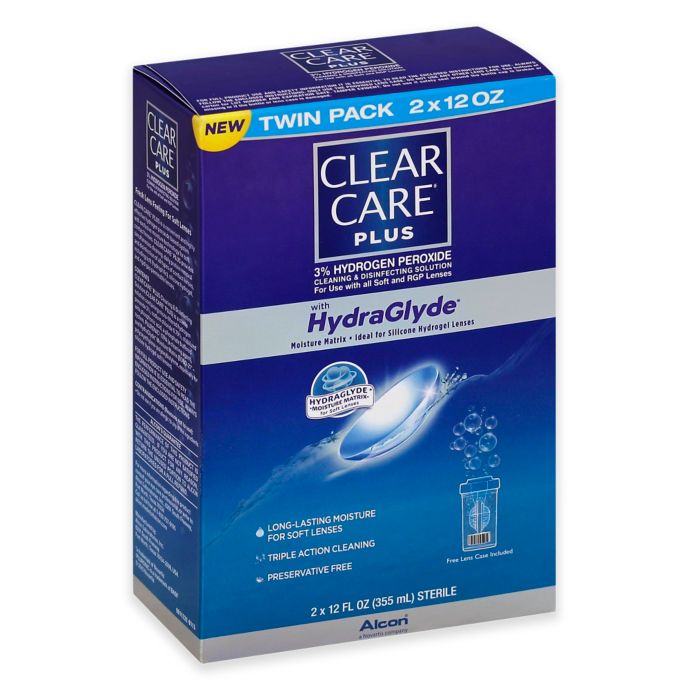 Clear Care Plus Twin Pack 12 oz. with Hydraglyde Cleaning