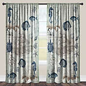 Laural Home&reg; Seaside Postcard Rod Pocket Sheer Window Curtain Panel (Single)