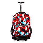 Alternate image 2 for J World New York Sunrise 18-inch Rolling Backpack in Red