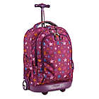 Alternate image 4 for J World New York Setbeamer 18-Inch Laptop Rolling Backpack in Purple