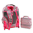 Alternate image 1 for J World New York Setbeamer 18-Inch Laptop Rolling Backpack in Pink