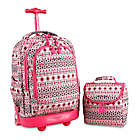 Alternate image 0 for J World New York Setbeamer 18-Inch Laptop Rolling Backpack in Pink