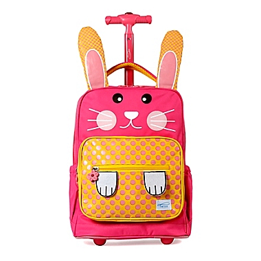 Twise Side-Kick Rabbit Kids Rolling Backpack in Pink. View a larger version of this product image.