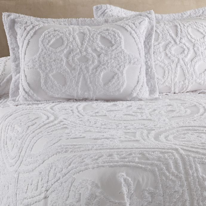 Strallan Chenille Pillow Sham In White Bed Bath Beyond