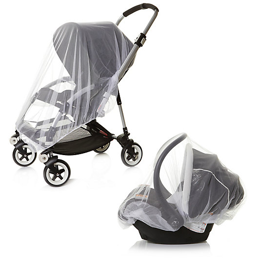 Alternate image 1 for Dreambaby® 2-Piece Travel System Insect Netting Set in White
