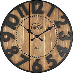FirsTime® 11-Inch Langton Wall Clock in Brown