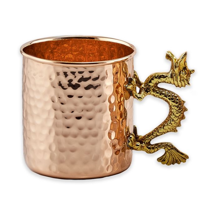 old dutch international ltd.copper dragon handle straight sided mug