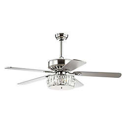 JONATHAN Y Mandy 52-Inch 3-Light Drum LED Ceiling Fan With Remote