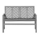 Alternate image 4 for Forest Gate Olive Outdoor Acacia Wood Loveseat Bench in Grey Wash