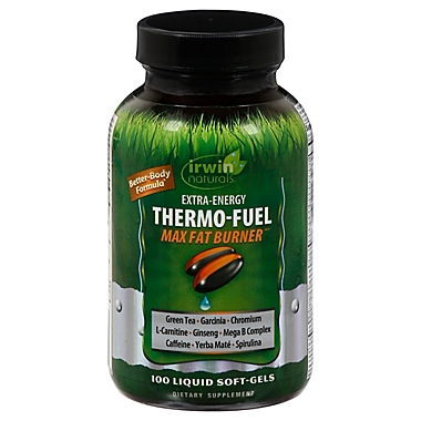 Irwin Naturals&reg; Extra-Energy Thermo-Fuel Max Fat Burner&trade; 100-Count Liquid Soft-Gels. View a larger version of this product image.