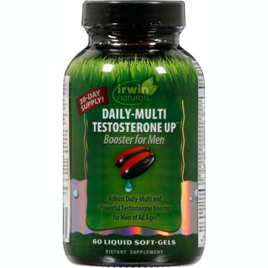 Irwin Naturals&reg; Daily-Multi Testosterone Up&reg; Booster for Men 60-Count Liquid Soft-Gels. View a larger version of this product image.