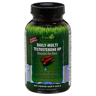 Irwin Naturals&reg; Daily-Multi Testosterone Up&reg; Booster for Men 60-Count Liquid Soft-Gels. View a larger version of this product image.