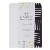 The Honest Company&reg; 2-Pack Printed Jersey and Terry Changing Pad Covers in Dark Navy