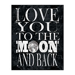 Love To The Moon Canvas Wall Art