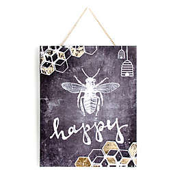 Graham & Brown Bee Happy 16-Inch x 20-Inch Printed Canvas Wall Art
