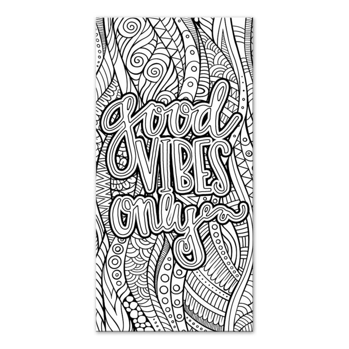 Good Vibes Only Custom Coloring Canvas Wall Art Bed Bath Beyond