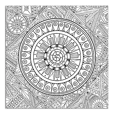 Zen Mandala Custom Coloring 16-Inch x 16-Inch Canvas Wall Art. View a larger version of this product image.