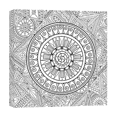 Zen Mandala Custom Coloring 16-Inch x 16-Inch Canvas Wall Art. View a larger version of this product image.