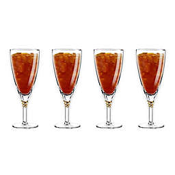 Qualia Helix Gold Iced Tea Glasses (Set of 4)